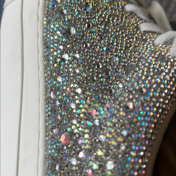 Betsey Johnson, Rhinestone tennis shoes, with box, SB-SIDNY 998075, women 7.5 - Picture 13 of 17